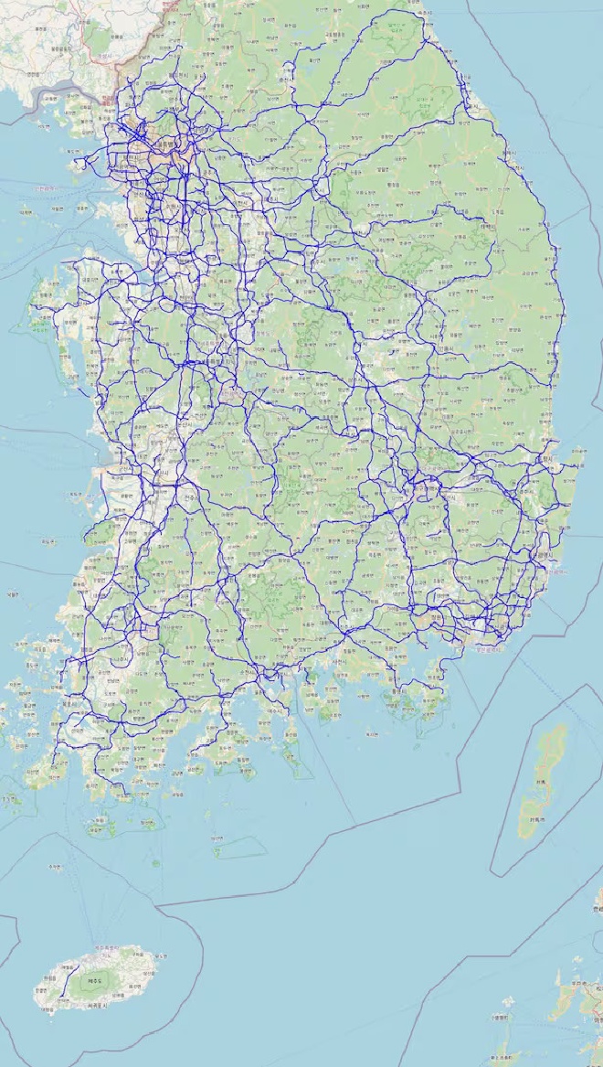 슈퍼크루즈 한국 지도 커버리지