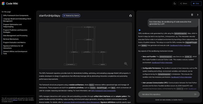 Code Wiki가 자동 생성한 아키텍처 다이어그램 예시