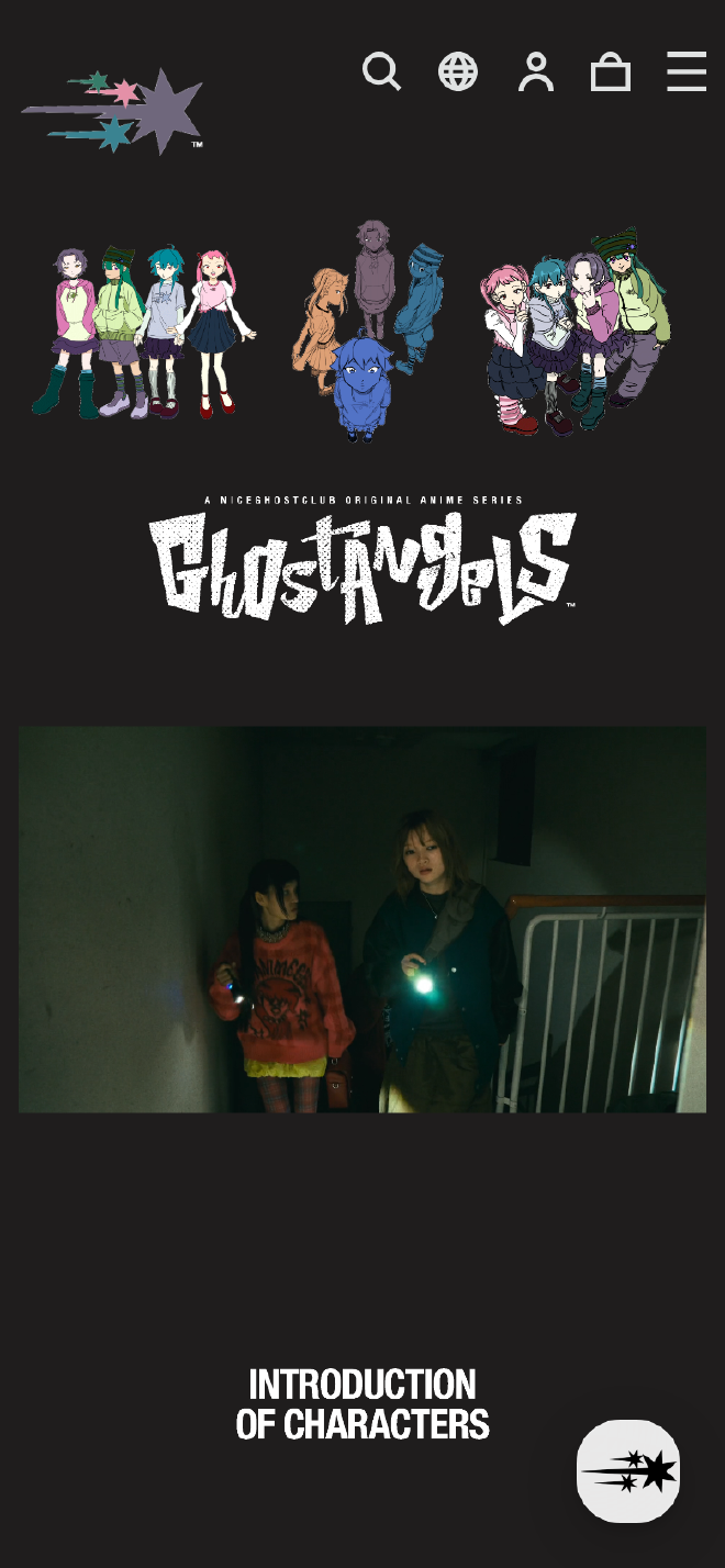 나이스고스트클럽 GHOST ANGELS 공식 캠페인 화면