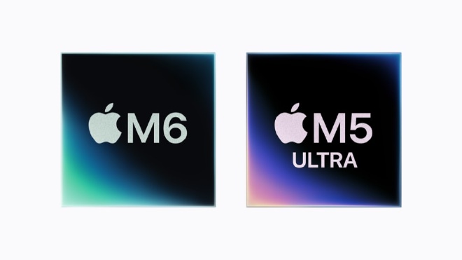 애플 M6와 M5 Ultra 칩 공식 이미지